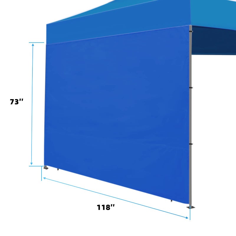 Joramoy Instant SunWall for 10x10 Pop Up Canopy  Canopy Walls 10x10 for Outdoor Instant Canopies 1 Pack Sidewall Only (Blue) - Image 3
